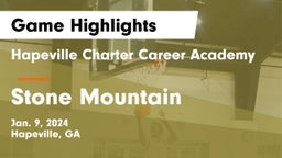 Hapeville Charter Career Academy vs Stone Mountain   Game Highlights - Jan. 9, 2024