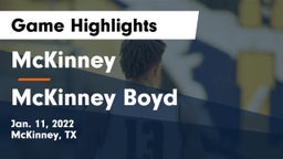 McKinney  vs McKinney Boyd  Game Highlights - Jan. 11, 2022