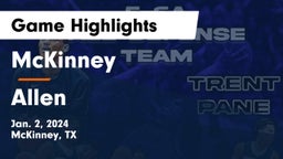 McKinney  vs Allen  Game Highlights - Jan. 2, 2024