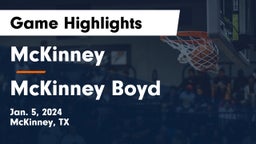 McKinney  vs McKinney Boyd  Game Highlights - Jan. 5, 2024