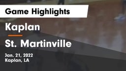 Kaplan  vs St. Martinville Game Highlights - Jan. 21, 2022
