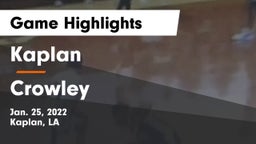 Kaplan  vs Crowley  Game Highlights - Jan. 25, 2022