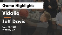 Vidalia  vs Jeff Davis  Game Highlights - Jan. 22, 2020
