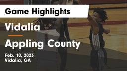 Vidalia  vs Appling County  Game Highlights - Feb. 10, 2023
