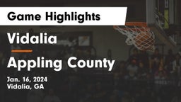 Vidalia  vs Appling County  Game Highlights - Jan. 16, 2024