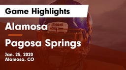 Alamosa  vs Pagosa Springs  Game Highlights - Jan. 25, 2020