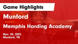 Munford  vs Memphis Harding Academy Game Highlights - Nov. 20, 2023