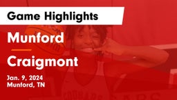 Munford  vs Craigmont  Game Highlights - Jan. 9, 2024