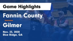 Fannin County  vs Gilmer  Game Highlights - Nov. 23, 2020