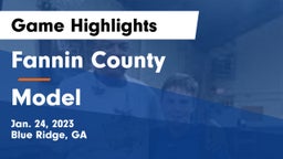 Fannin County  vs Model  Game Highlights - Jan. 24, 2023