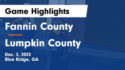 Fannin County  vs Lumpkin County  Game Highlights - Dec. 2, 2023