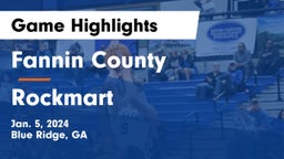 Fannin County  vs Rockmart  Game Highlights - Jan. 5, 2024