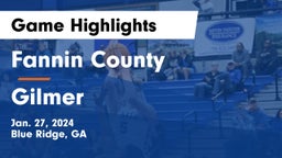 Fannin County  vs Gilmer  Game Highlights - Jan. 27, 2024