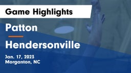 Patton  vs Hendersonville  Game Highlights - Jan. 17, 2023