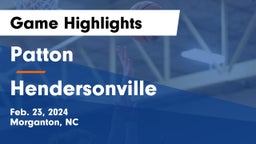 Patton  vs Hendersonville  Game Highlights - Feb. 23, 2024
