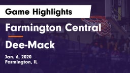 Farmington Central  vs Dee-Mack Game Highlights - Jan. 6, 2020