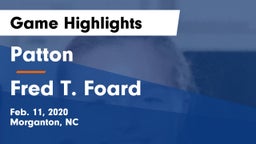 Patton  vs Fred T. Foard  Game Highlights - Feb. 11, 2020