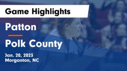 Patton  vs Polk County  Game Highlights - Jan. 20, 2023