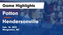 Patton  vs Hendersonville  Game Highlights - Feb. 10, 2023
