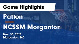 Patton  vs NCSSM Morganton Game Highlights - Nov. 30, 2023