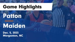 Patton  vs Maiden  Game Highlights - Dec. 5, 2023