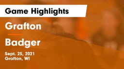 Grafton  vs Badger Game Highlights - Sept. 25, 2021