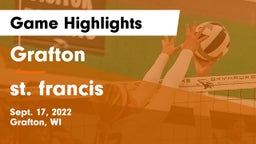 Grafton  vs st. francis Game Highlights - Sept. 17, 2022