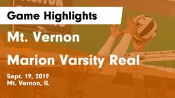 Mt. Vernon  vs Marion Varsity Real Game Highlights - Sept. 19, 2019