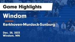 Windom  vs Kerkhoven-Murdock-Sunburg  Game Highlights - Dec. 28, 2023