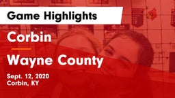 Corbin  vs Wayne County  Game Highlights - Sept. 12, 2020
