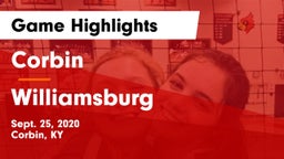 Corbin  vs Williamsburg   Game Highlights - Sept. 25, 2020