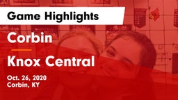 Corbin  vs Knox Central  Game Highlights - Oct. 26, 2020