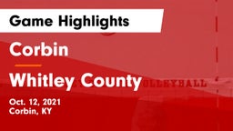 Corbin  vs Whitley County  Game Highlights - Oct. 12, 2021