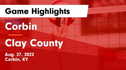 Corbin  vs Clay County  Game Highlights - Aug. 27, 2022