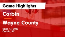 Corbin  vs Wayne County  Game Highlights - Sept. 13, 2022