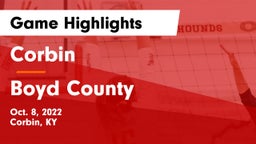 Corbin  vs Boyd County  Game Highlights - Oct. 8, 2022