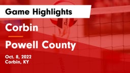 Corbin  vs Powell County  Game Highlights - Oct. 8, 2022