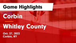 Corbin  vs Whitley County  Game Highlights - Oct. 27, 2022