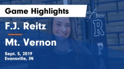 F.J. Reitz  vs Mt. Vernon  Game Highlights - Sept. 5, 2019