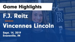 F.J. Reitz  vs Vincennes Lincoln  Game Highlights - Sept. 14, 2019