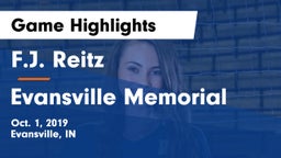 F.J. Reitz  vs Evansville Memorial Game Highlights - Oct. 1, 2019