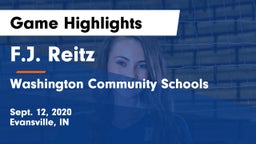 F.J. Reitz  vs Washington Community Schools Game Highlights - Sept. 12, 2020