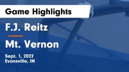 F.J. Reitz  vs Mt. Vernon  Game Highlights - Sept. 1, 2022
