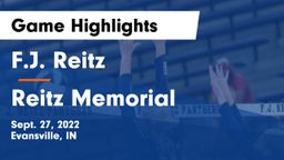 F.J. Reitz  vs Reitz Memorial  Game Highlights - Sept. 27, 2022