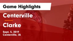 Centerville  vs Clarke  Game Highlights - Sept. 5, 2019