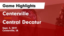 Centerville  vs Central Decatur  Game Highlights - Sept. 5, 2019