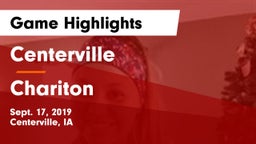 Centerville  vs Chariton Game Highlights - Sept. 17, 2019