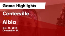 Centerville  vs Albia  Game Highlights - Oct. 12, 2019