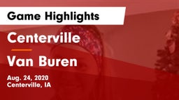 Centerville  vs Van Buren  Game Highlights - Aug. 24, 2020