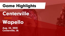 Centerville  vs Wapello  Game Highlights - Aug. 24, 2020